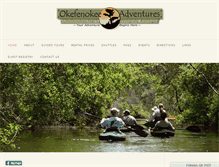 Tablet Screenshot of okefenokeeadventures.com